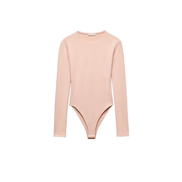 Zara NWT Long Sleeve Pink Bodysuit - Picture 4 of 4